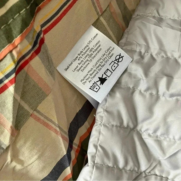 NWOT Eddie Bauer light  grey down liner plaid lining jacket - Picture 6 of 11